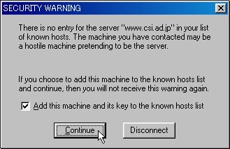 SECURITY WARNING